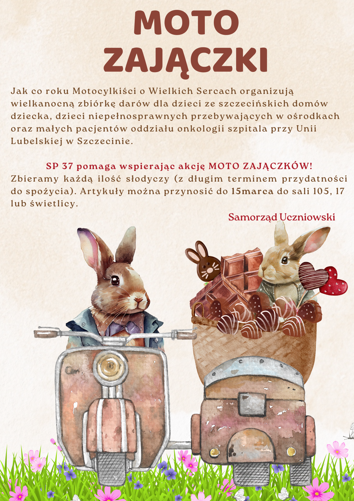 Plakat Moto Zajączki